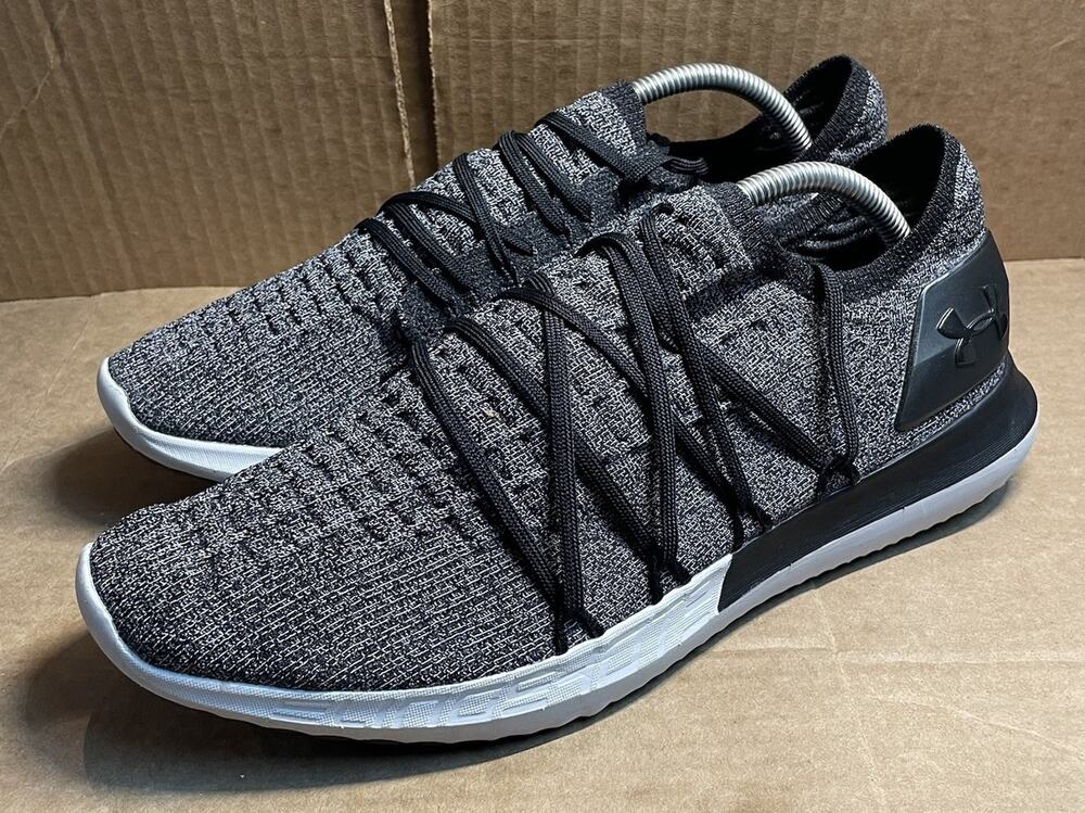 Under Armour Gray Black Oreo Speedform Slingshot Shoes Mens 10.5 FAST SHIPPING